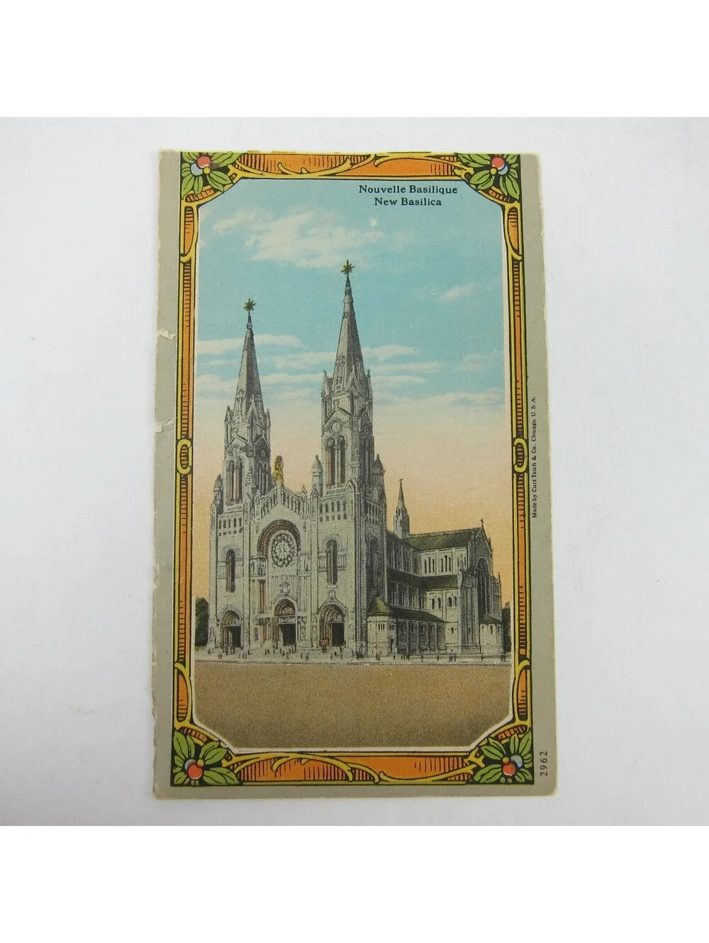 Sainte Ste. Anne De Beaupre New Basilica Quebec Canada Art Print Card Curt Teich